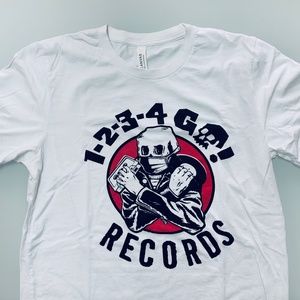 NEW 1-2-3-4 GO! RECORDS 2020 Pandemic Limited Edition T-shirt White Size Medium